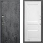Дверь Лабиринт (LABIRINT) Лофт 03 Белый софт 860х2050 мм