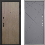 Дверь Интекрон (INTECRON) Профит Black Венге Коричневый Лучи-М Графит софт 860х2050 мм