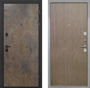 Дверь Интекрон (INTECRON) Профит Black Гранж Гладкая шпон Венге коричневый 960х2050 мм