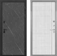 Дверь Интекрон (INTECRON) Профит Black Гранит Лава Оникс В-07 с молдингом Лофт белый 960х2050 мм
